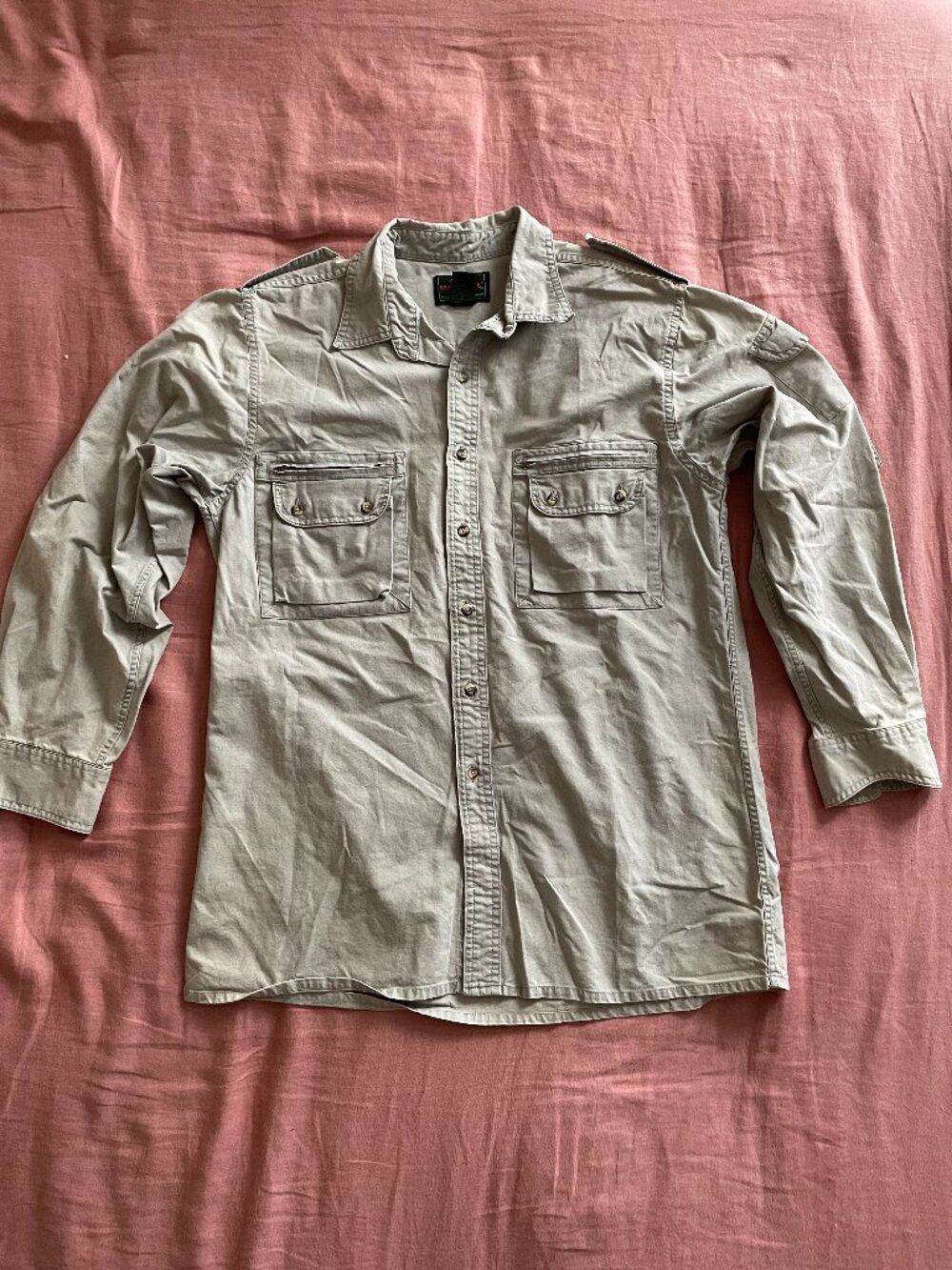 Mountain Tek Authentic Apparel and Equipment 100% Cotton Long Sleeve Bush Shirt